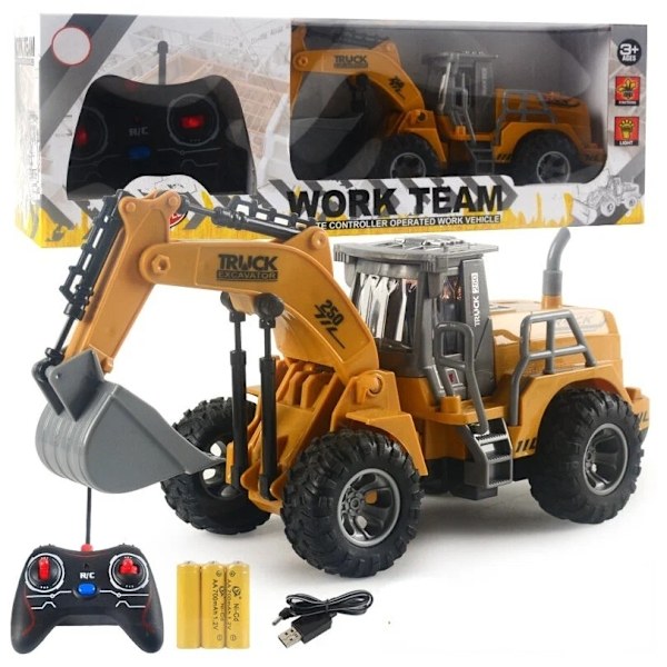 Radiostyrt Gravemaskin / RC Gravemaskin - 26 cm Orange