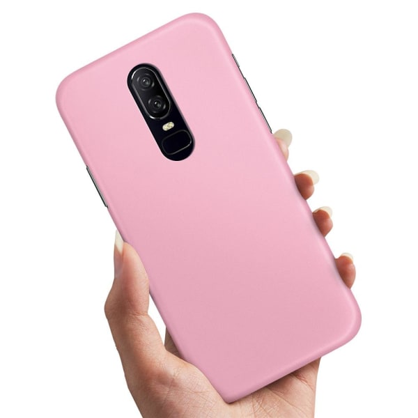 OnePlus 6 - Cover/Mobilcover Lysrosa Light pink