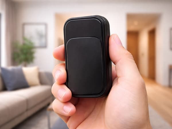 Trådlös dörrklocka kinetisk 130 m IP68 Black