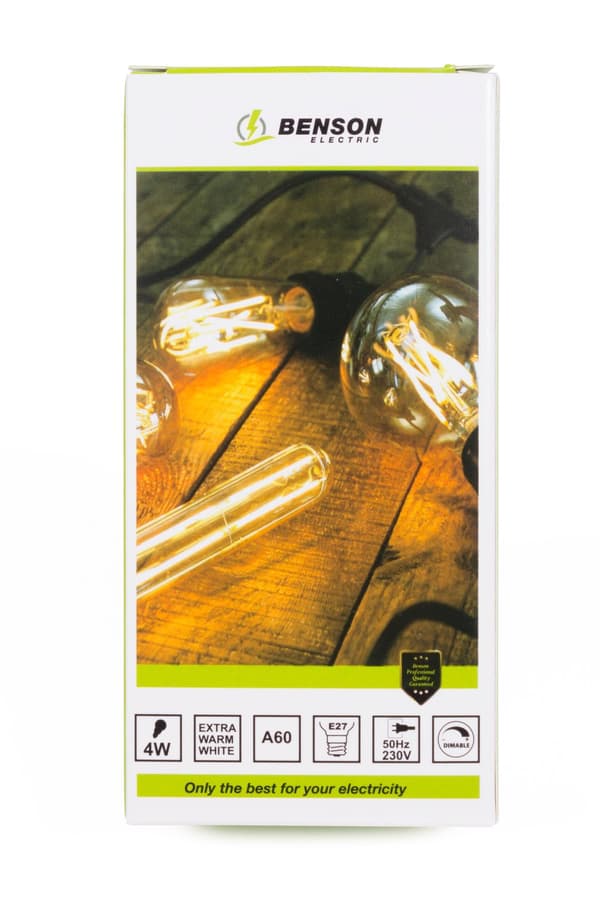 LED-glödlampa filament A60 4 W E27 dimbar