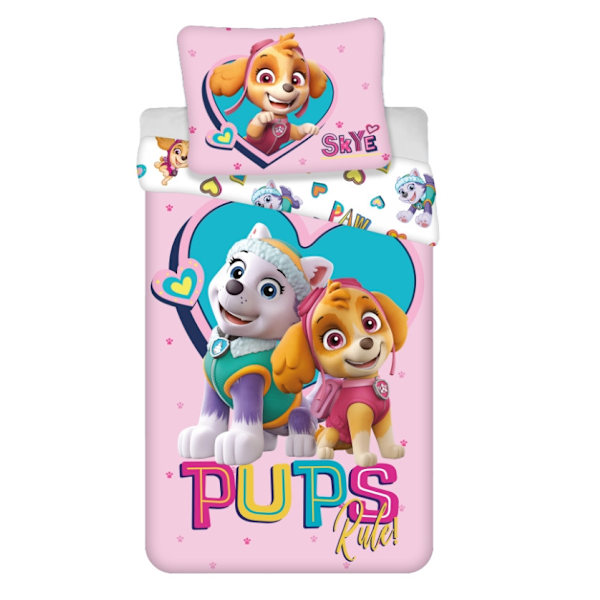 Paw Patrol Pups Rule sängset 140×200 cm, 70×90 cm i mikrofiber