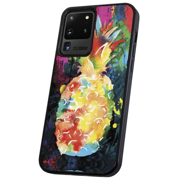Samsung Galaxy S20 Ultra - Cover/Mobilcover Regnbue Ananas