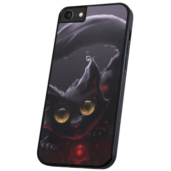 iPhone 6/7/8/SE - Kuoret/Suojakuori Musta Kissa Multicolor