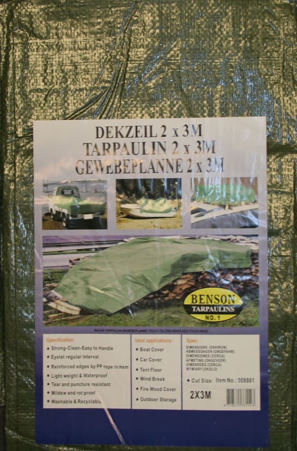 Presenning 2 x 3 m grön