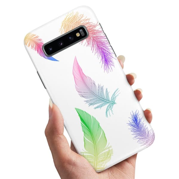 Cover / Mobilcover til Samsung Galaxy S10 Plus - Fjer
