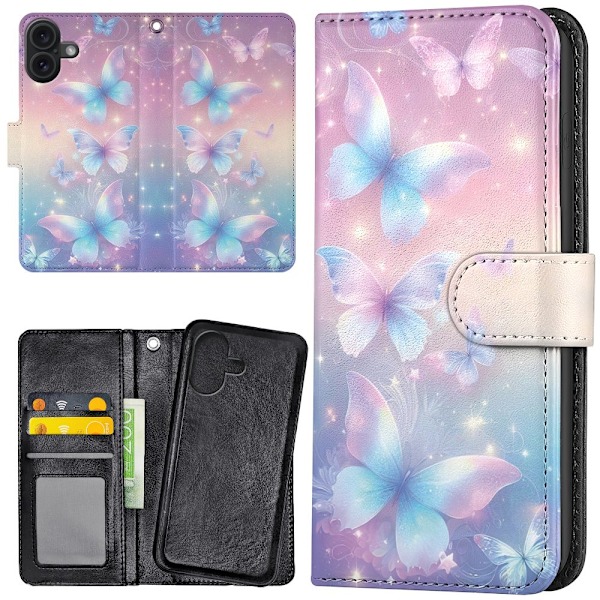 iPhone 16 Plus - Plånboksfodral/Skal Butterflies