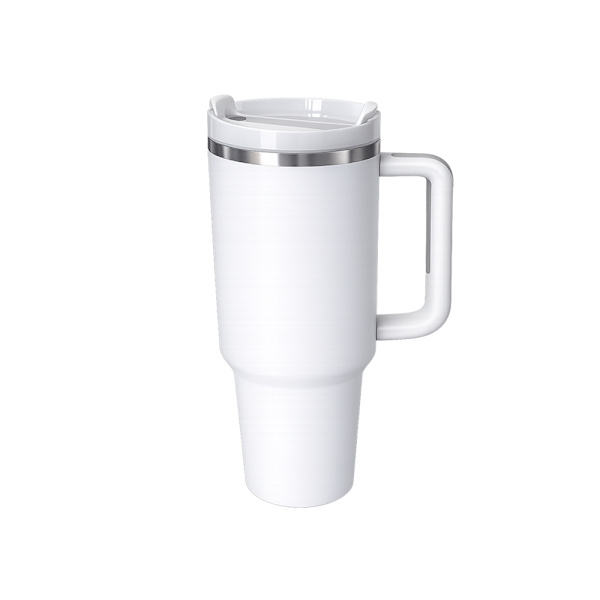 Termosmugg 1.2 L med sugrör Vit