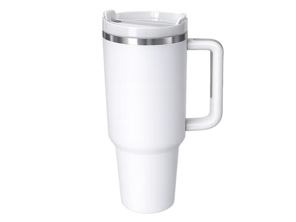 Termosmugg 1.2 L med sugrör White
