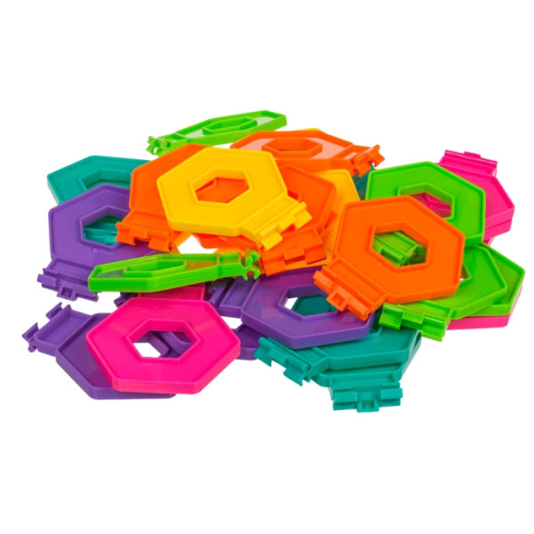 Hexagon Puzzle - Kognitivt leketøy for barn - Pedagogisk Multicolor