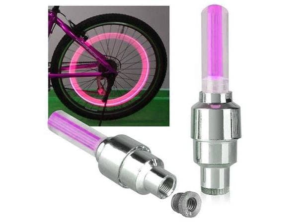 LED-lys til Sykkelhjul - Sykkellampe Pink