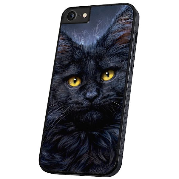 iPhone 6/7/8 Plus - Skal/Mobilskal Svart Katt