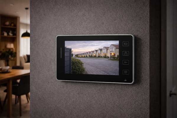 Porttelefon video kabel LCD grind Black
