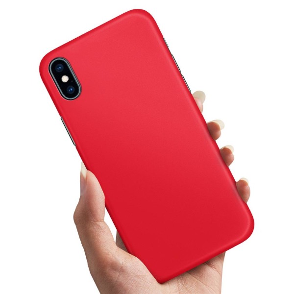 iPhone X/XS - Deksel/Mobildeksel Rød Red