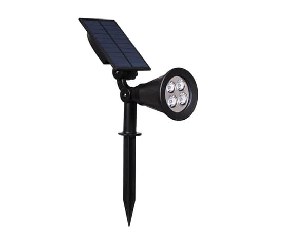 Solcellslampa 4 LED 3 lägen skymningssensor