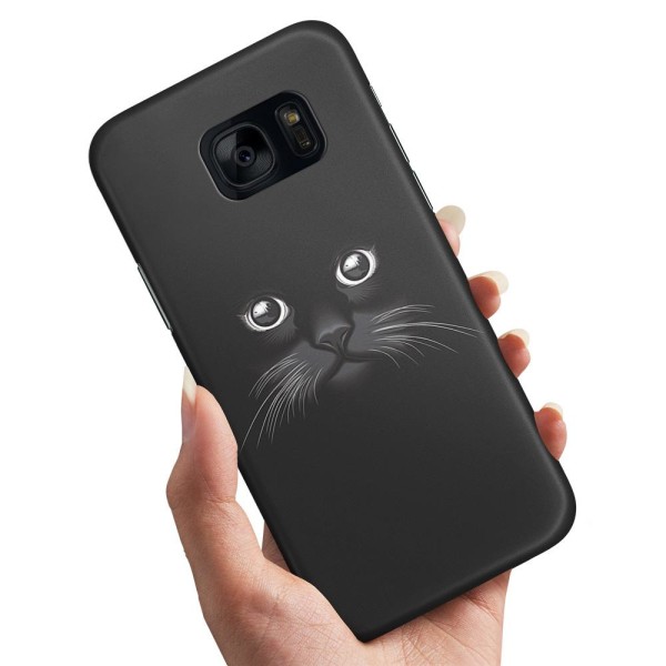 Samsung Galaxy S7 Edge - Deksel/Mobildeksel Svart Katt Black
