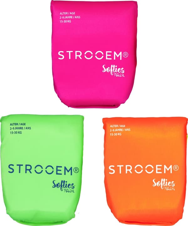 Strooem armpuffere for barn - Armringer 2-6 år Orange-Lime