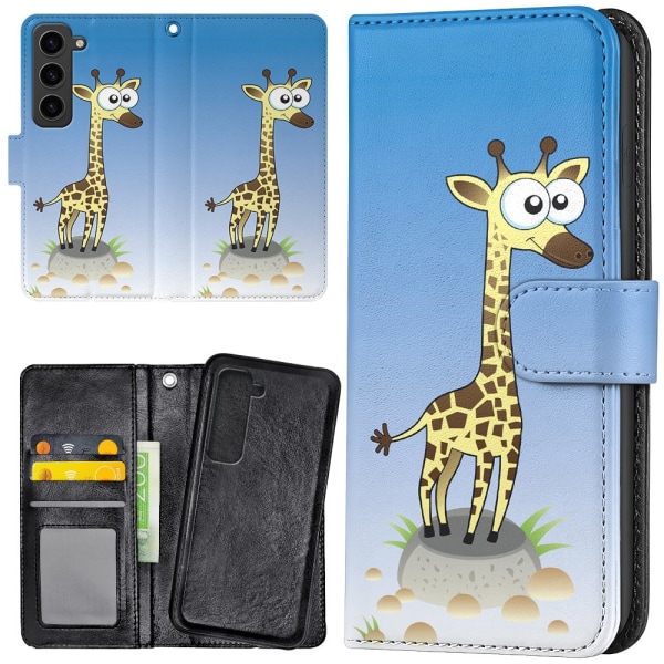 Samsung Galaxy S23 Plus - Mobilcover/Etui Cover Tegnet Giraf