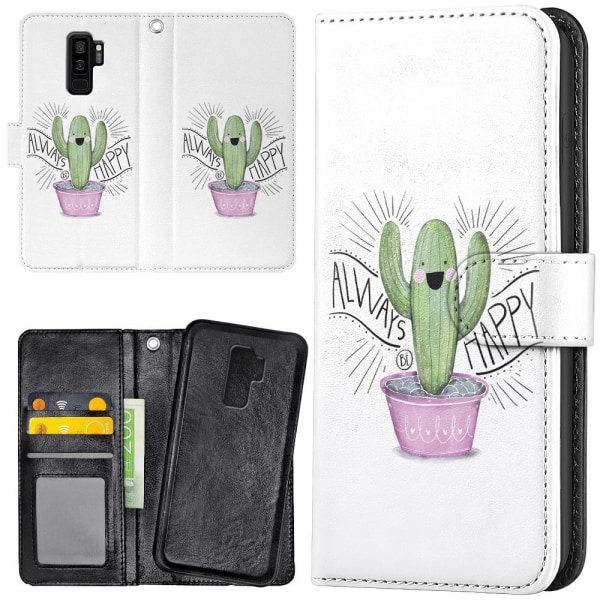 Samsung Galaxy S9 Plus - Lompakkokotelo/Kuoret Happy Cactus