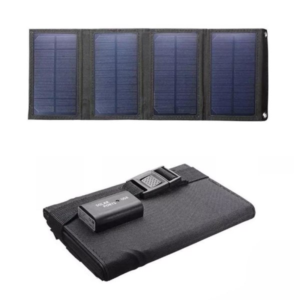 Aurinkolaturi USB 10W - Lataa matkapuhelin ja virtapankki Black