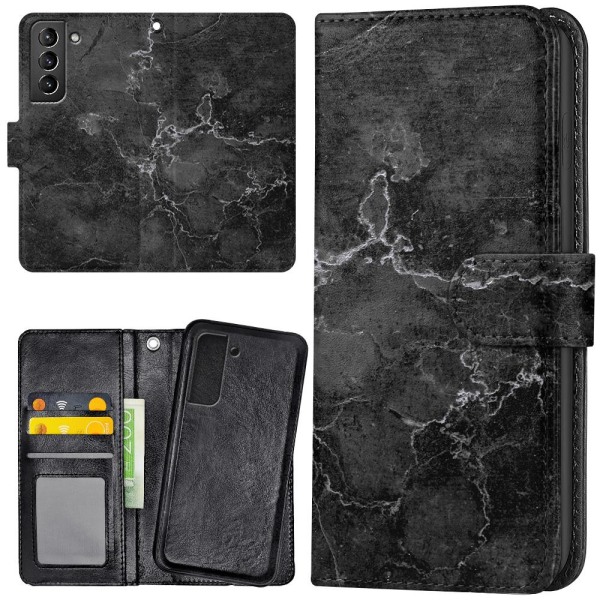 Samsung Galaxy S21 FE 5G - Lommebok Deksel Marmor Multicolor