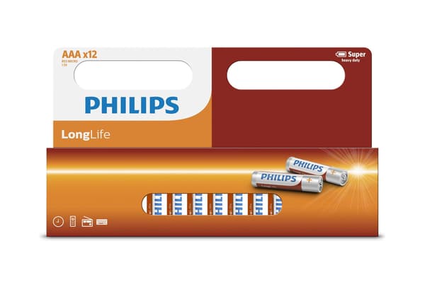 Batteri Philips AAA 12 st