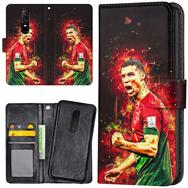 OnePlus 7 - Plånboksfodral/Skal Ronaldo