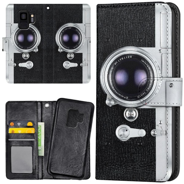 Samsung Galaxy S9 - Lompakkokotelo/Kuoret Retro Kamera
