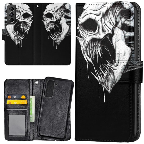 Samsung Galaxy S22 - Mobilcover/Etui Cover Dødningehoved Monster Multicolor