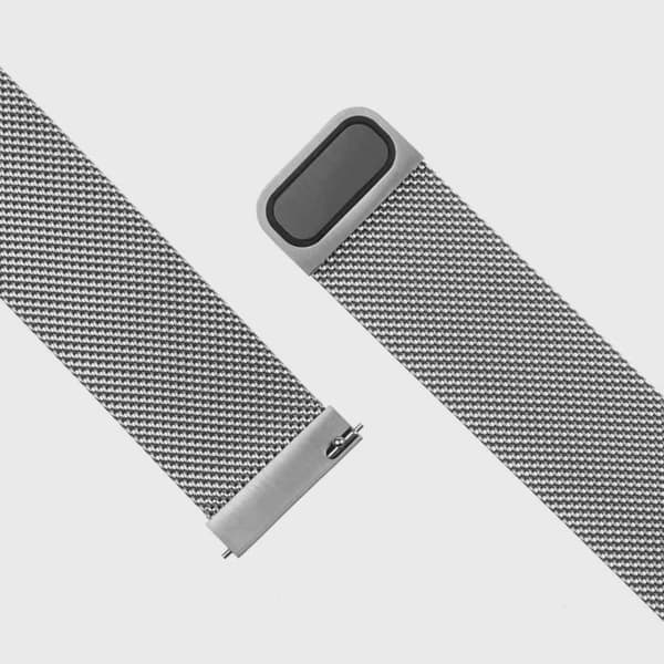 FIXED Mesh metallrem för Smartwatch Universal 20mm Silv.