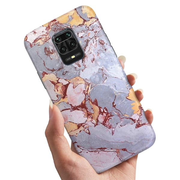 Cover / Mobilcover til Xiaomi Redmi Note 9 Pro - Marmor Multicolor