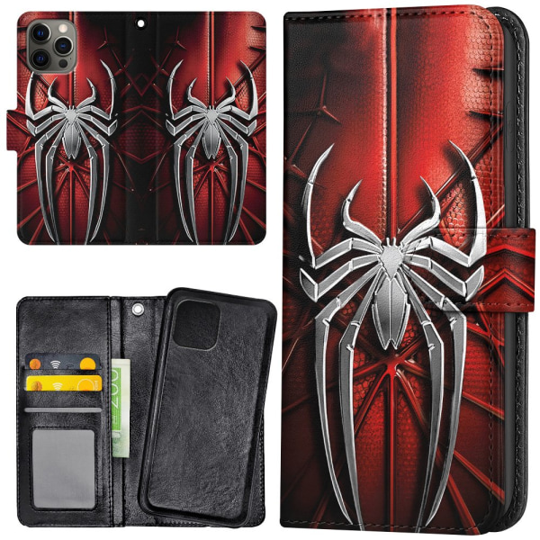 iPhone 12 Pro Max - Plånboksfodral/Skal Spiderman