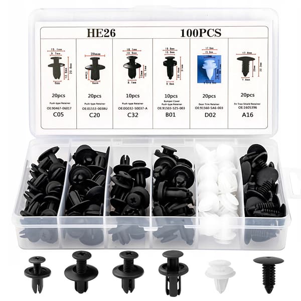 Klämmor bilklädsel - Monteringsclips 100-pack