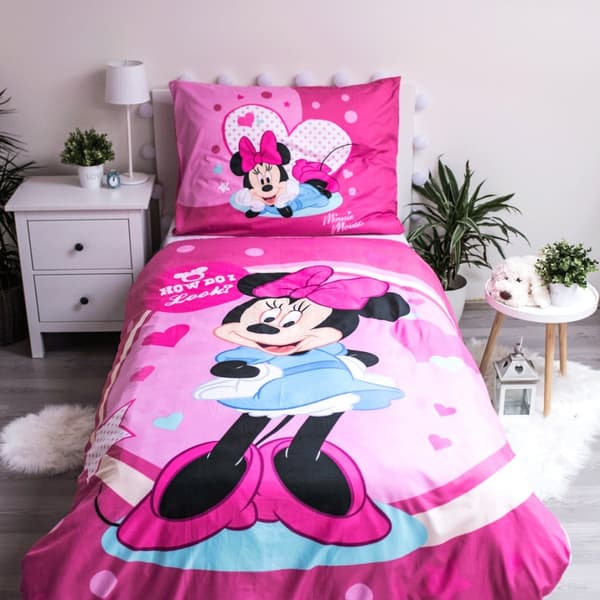Disney Minnie Look sängkläder 140×200 cm, 70×90 cm microfiber