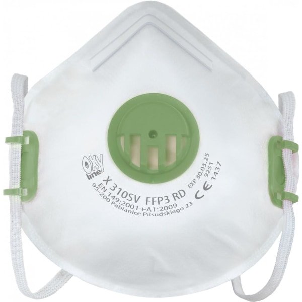 2-Pack - Munnbeskyttelse FFP3 CE-merket - Munnbeskyttelse / Maskebeskyttermaske White