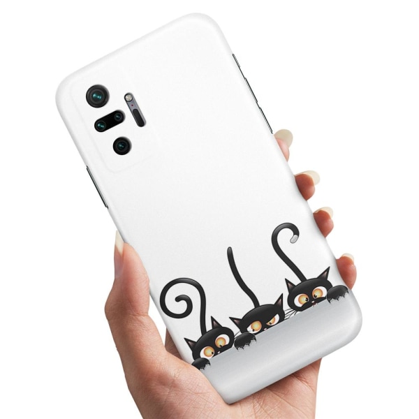 Xiaomi Redmi Note 10 Pro - Deksel/Mobildeksel Svarte Katter