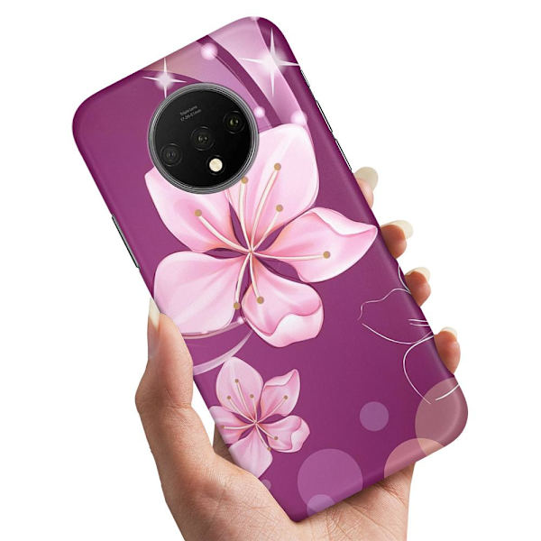 Deksel / Mobildeksel til OnePlus 7T - Hvit Blomst