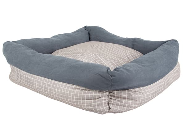 Hundbädd kattbädd mjuk soffa bäddsoffa kudde stor Blå/grå
