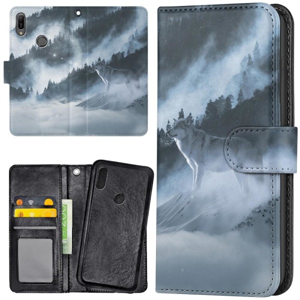 Huawei Y6 (2019) - Mobilcover/Etui Cover Arctic Wolf