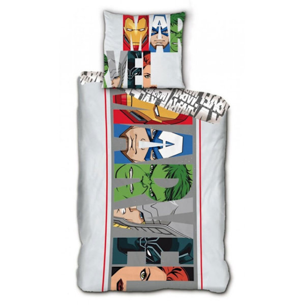 Avengers Marvel Heroic Squad Sängkläder Set 140×200 cm, 63×63 cm Mikrofiber