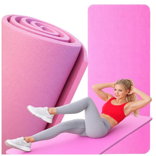 Yogamatta 170 cm tjock Rosa