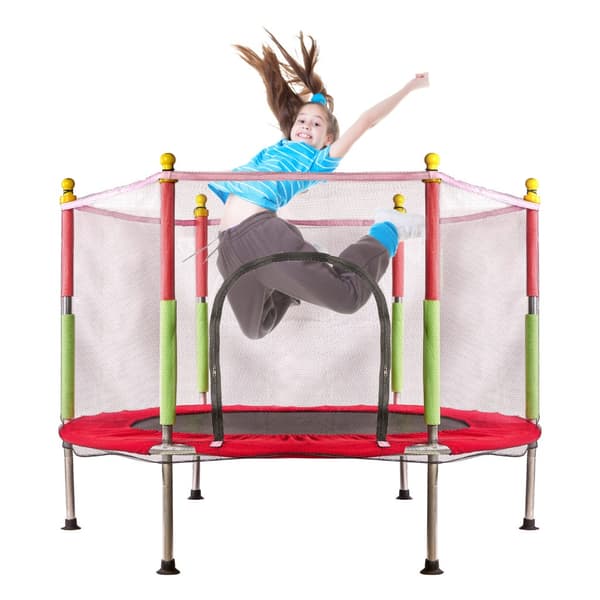 Studsmatta med Skyddsnät - 140 cm