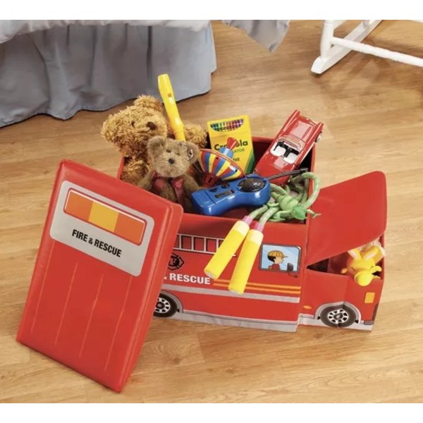 Legetøjskurv / Legetøjsboks til børn - Brandbil