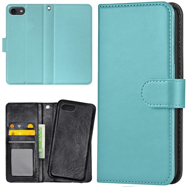 iPhone 7/8/SE - Mobilcover/Etui Cover Turkis Turquoise