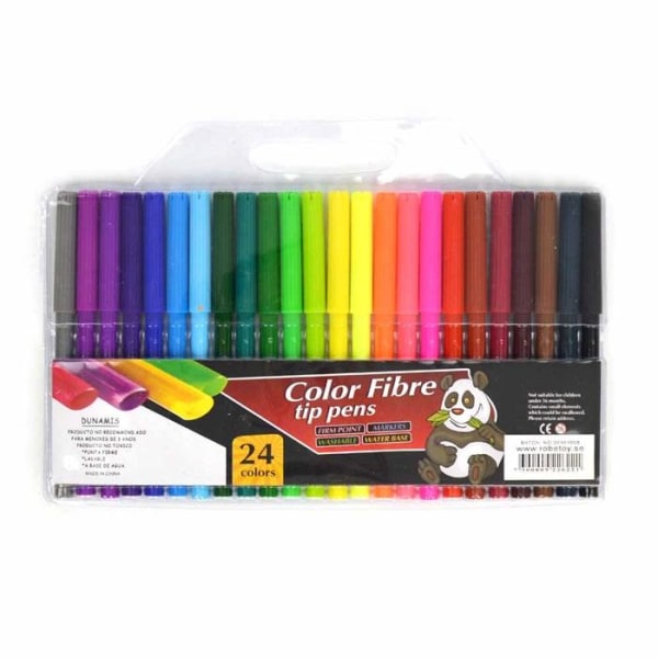 24-Pack - tusj / fargestifter - Forskjellige farger Multicolor