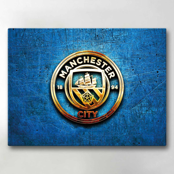 Lærredsbillede / Lærredstryk - Manchester City - 40x30 cm - Lærr Multicolor