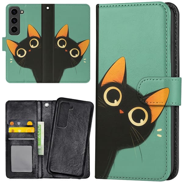 Samsung Galaxy S23 Plus - Plånboksfodral/Skal Cat