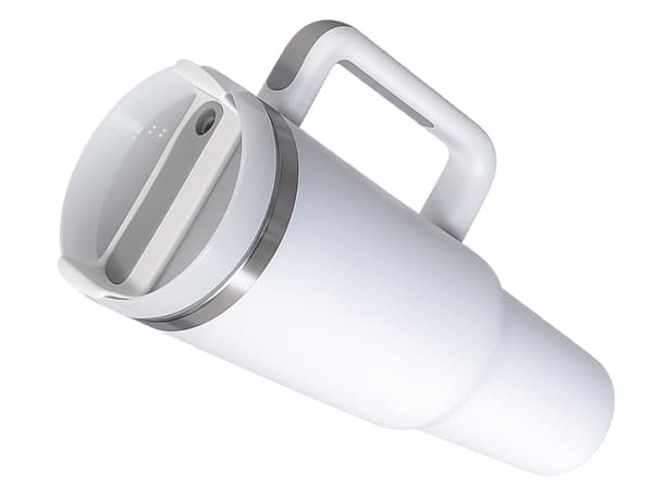 Termosmugg 1.2 L med sugrör White