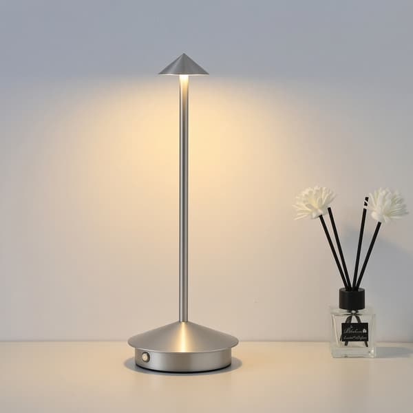 Bordlampe / Skrivebordslampe - Trådløs LED-lampe Silver