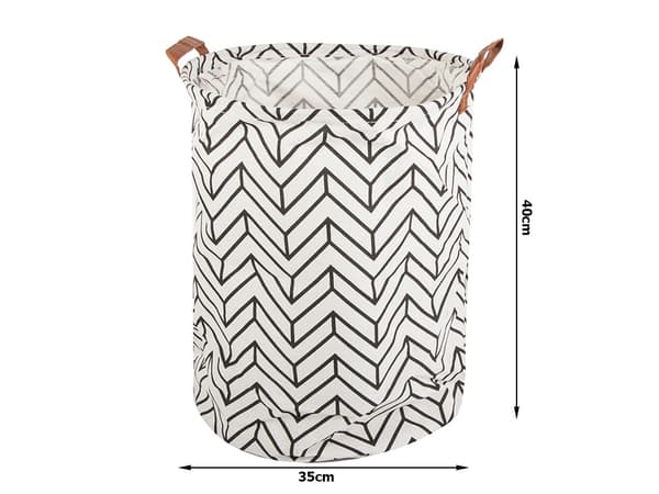 Hopfällbar Tvättkorg - 45L Vit
