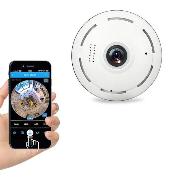 360 ° IP-kamera / langaton valvontakamera - WiFi White